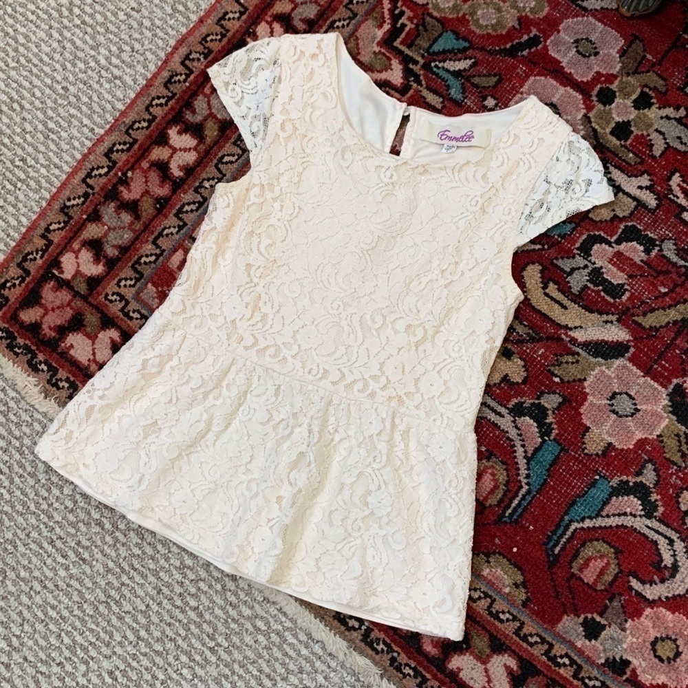 Emmelee Lace Peplum Blouse